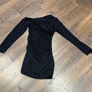 Elegant Black Long Sleeve Dress
